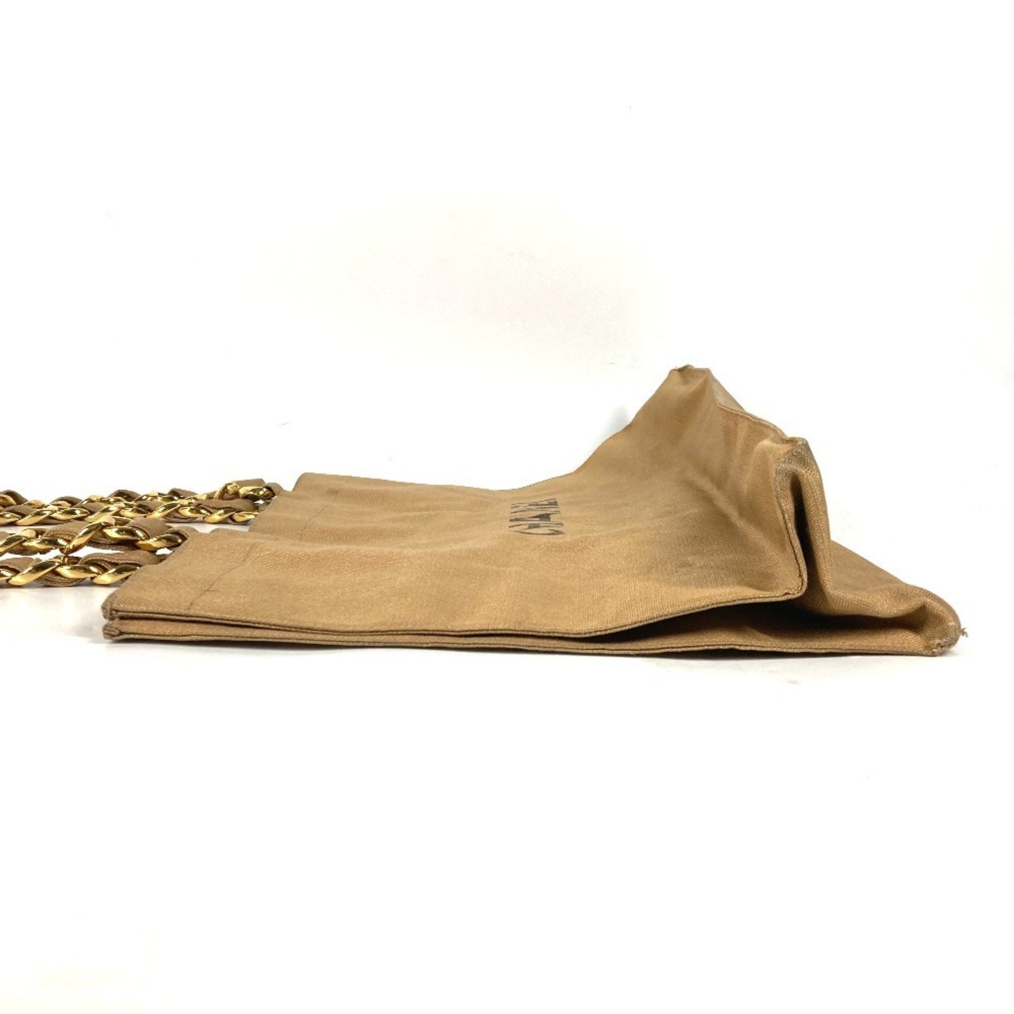 Vintage CC Chain Tote Canvas Large