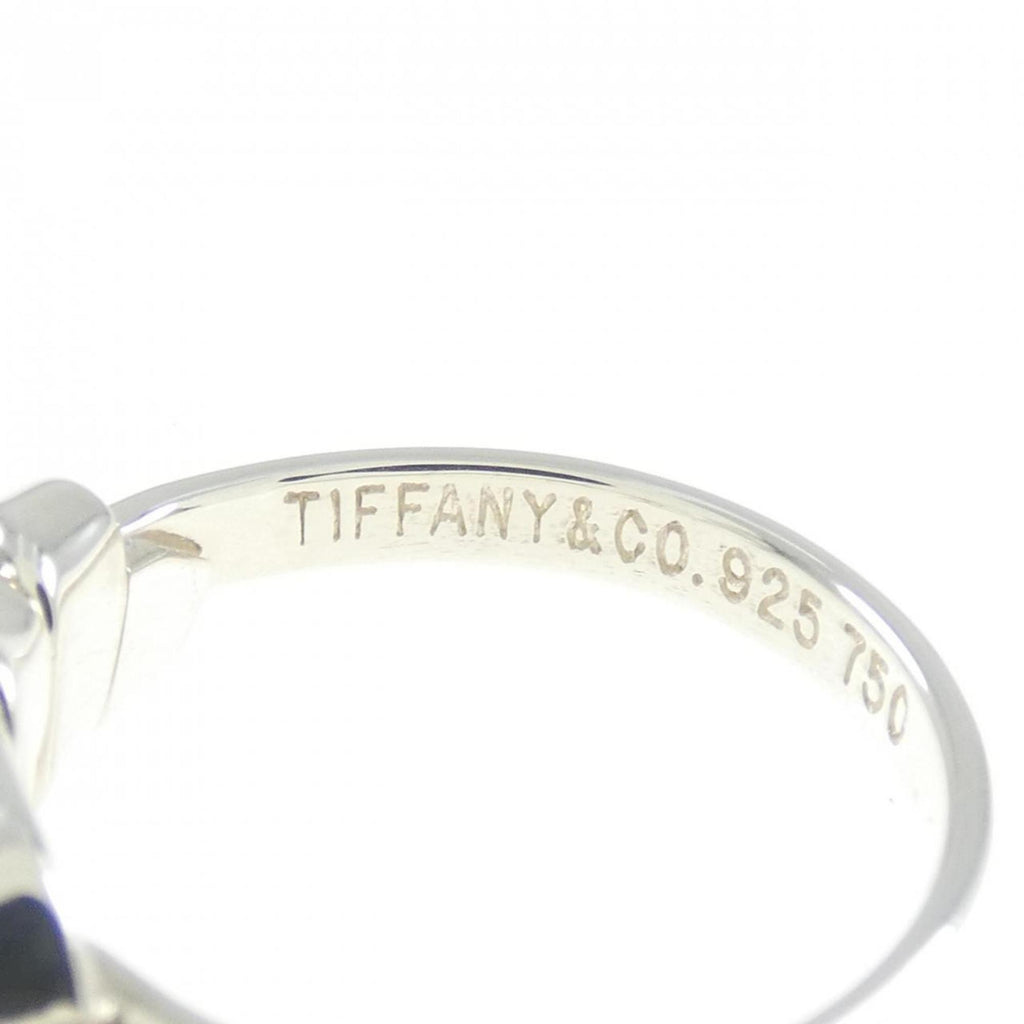 Flatwire Love Knot Ring Sterling Silver and 18K Yellow Gold
