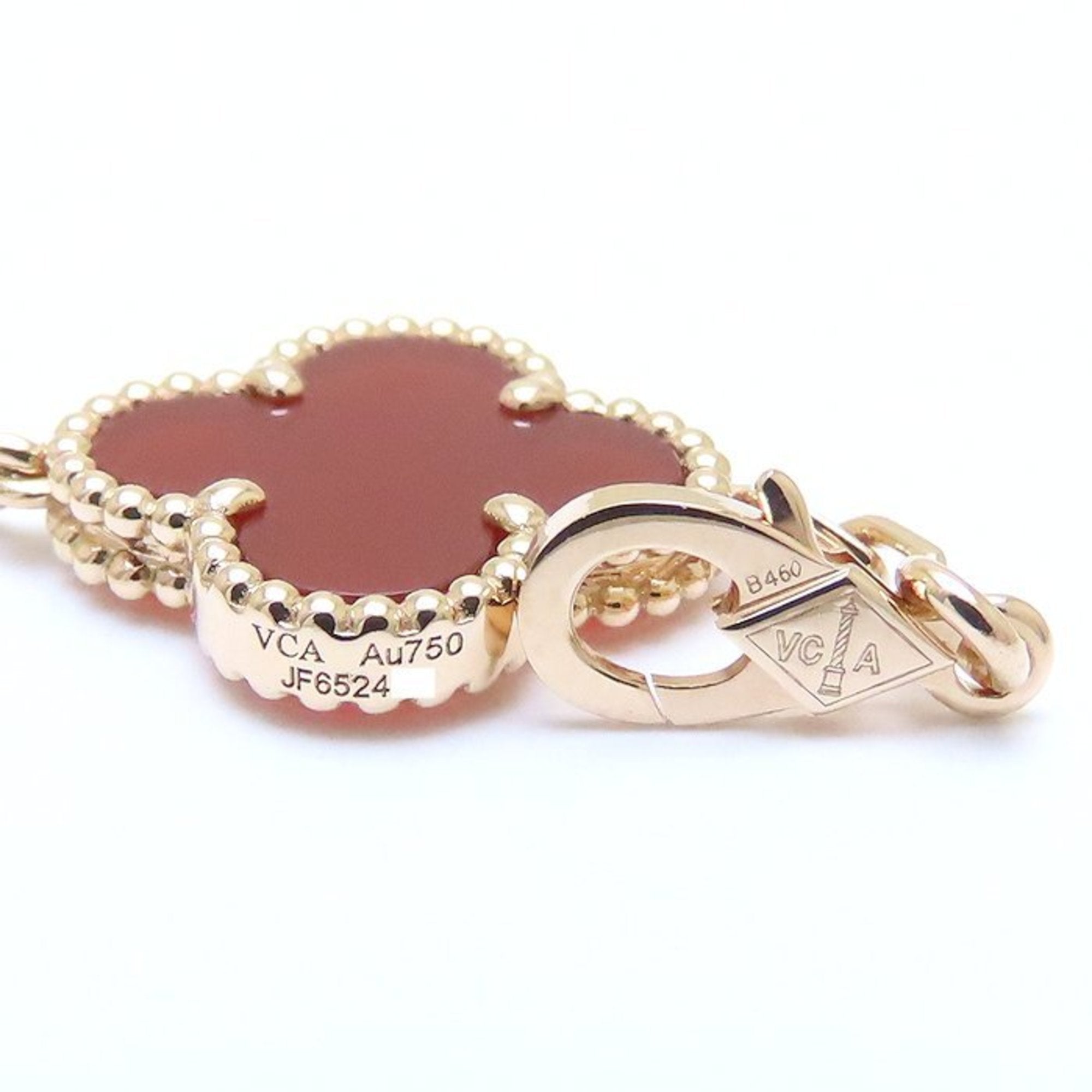 Alhambra Bracelet 18K Rose Gold and Carnelian
