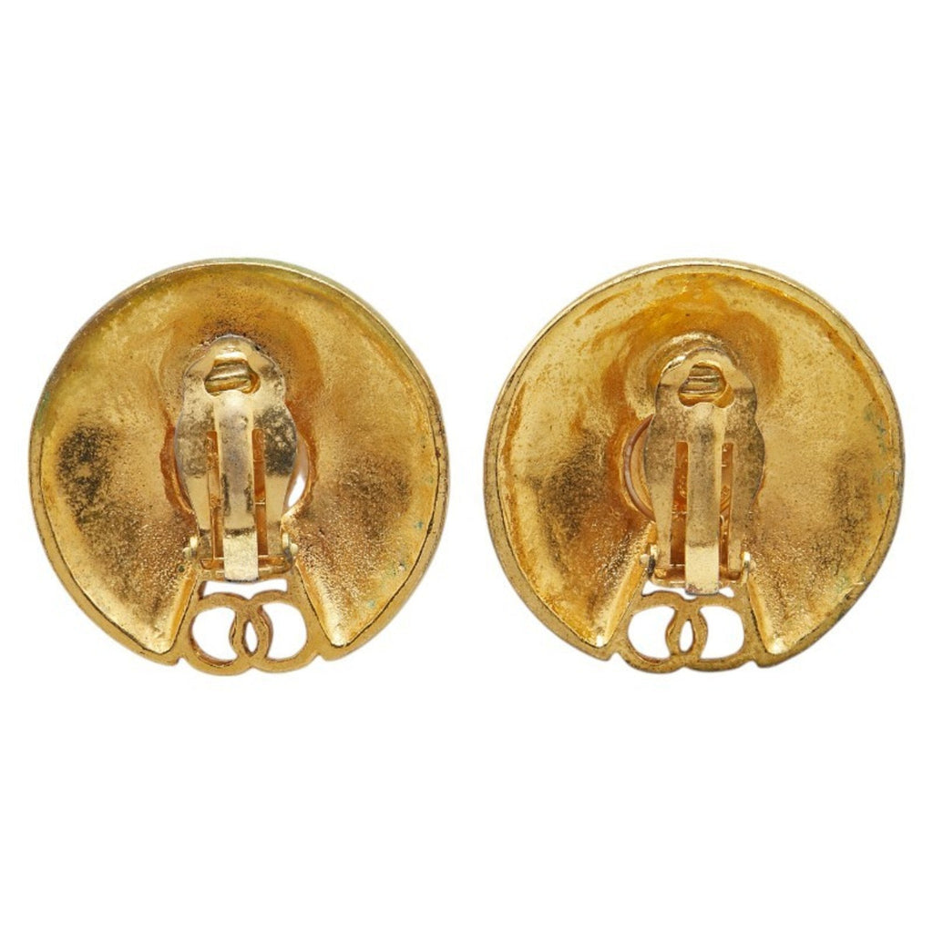CC Logo Clip-On Earrings Metal Gold-Tone Metal