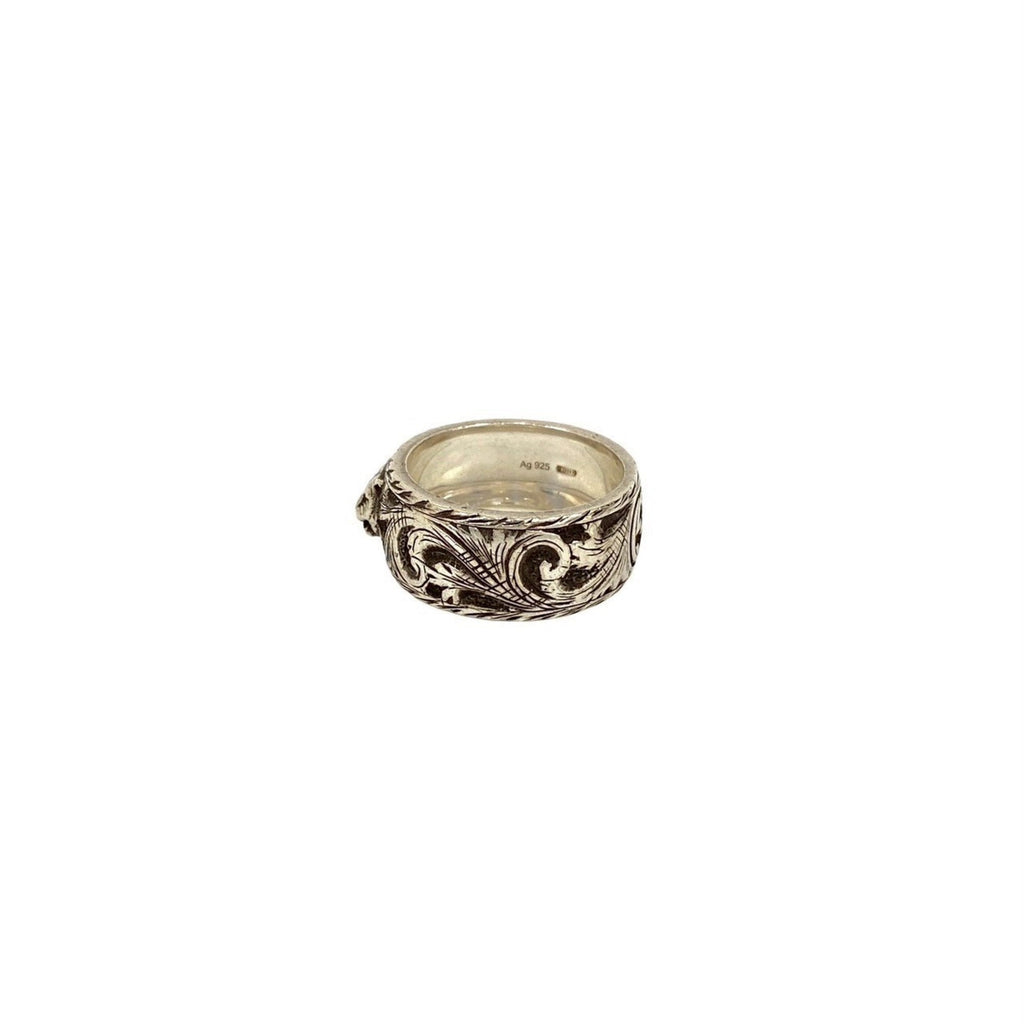 Cat Head Ring Sterling Silver