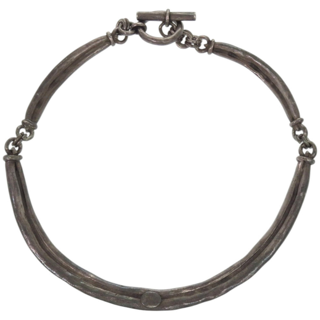 Vintage Choker Necklace Metal Silver