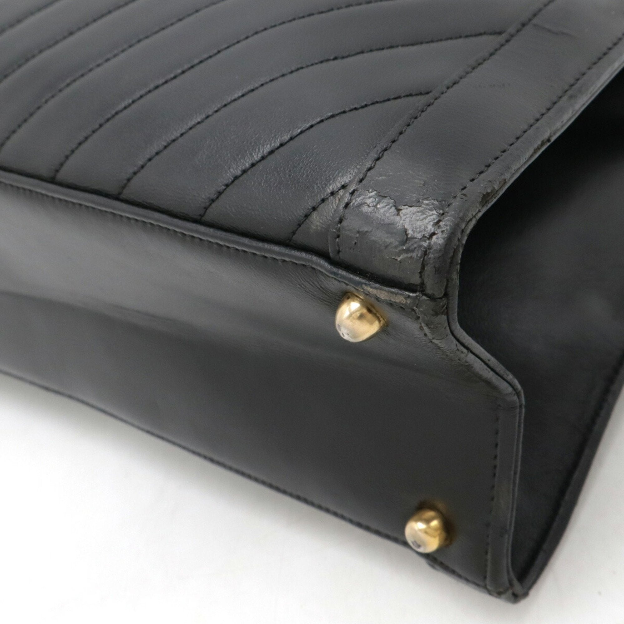 Vintage Convertible Tote Chevron Lambskin Medium
