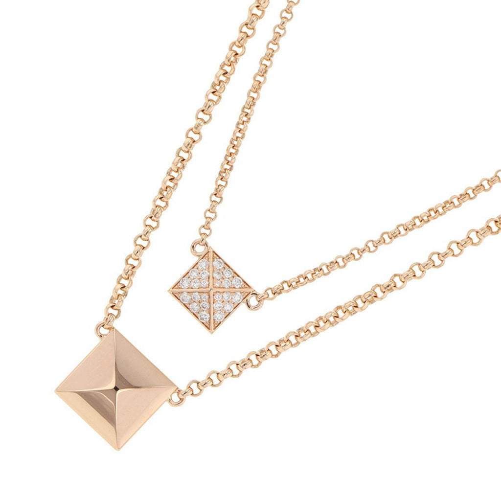 Pendant Necklace 18K Rose Gold with Diamond