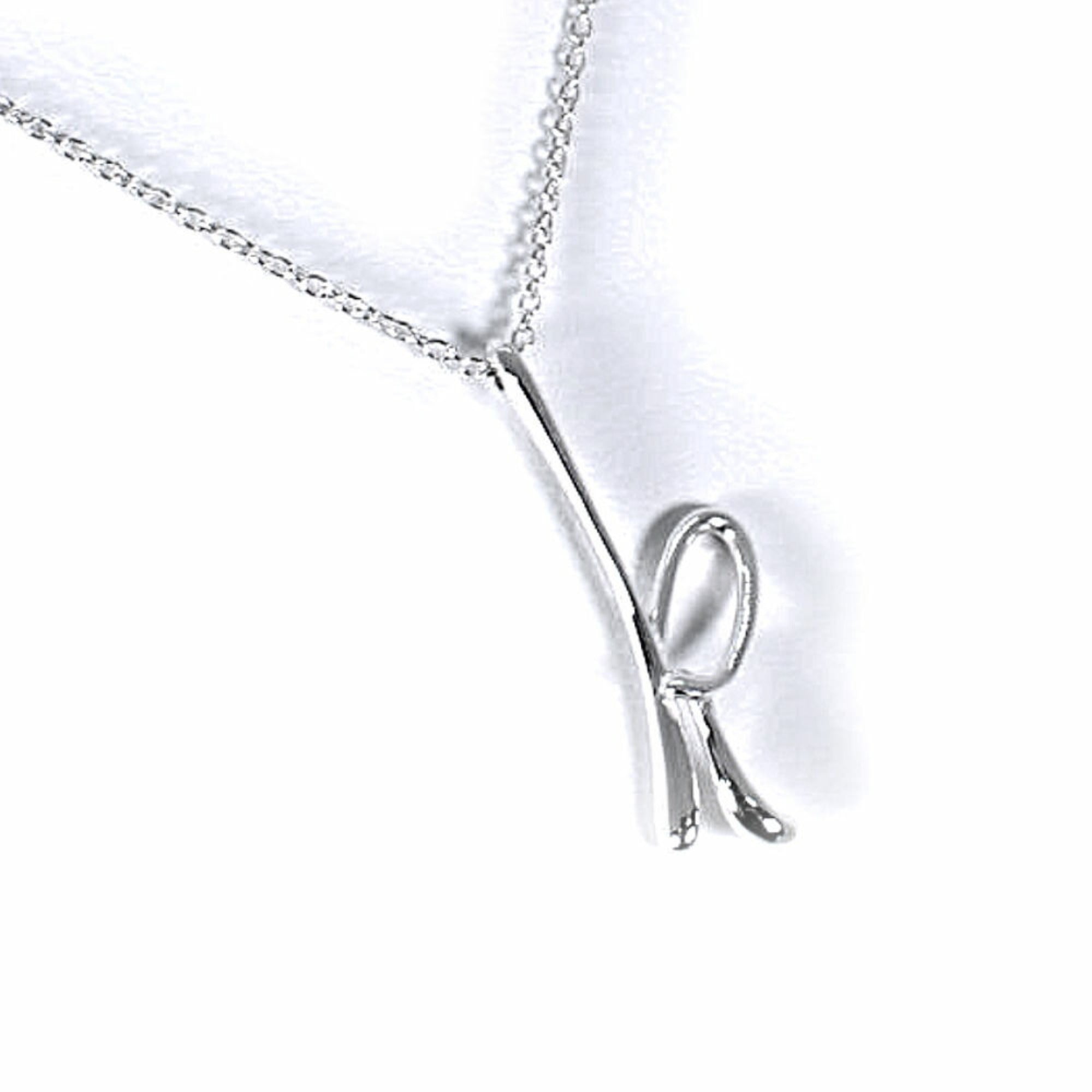 Initial K Pendant Necklace Sterling Silver