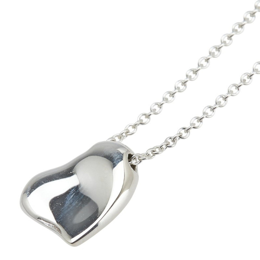 Full Heart Pendant Necklace Sterling Silver