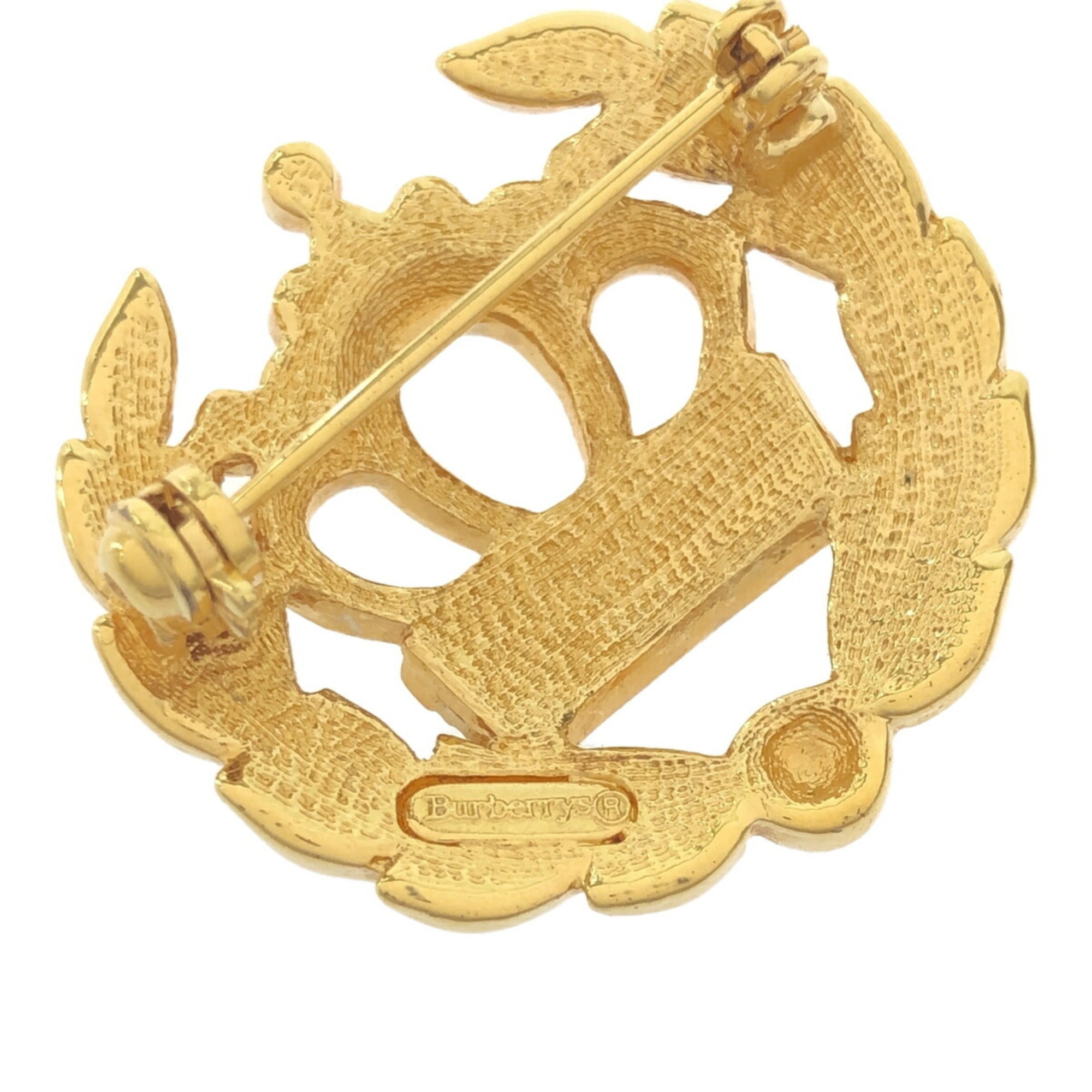 Laurel Crown Brooch Gold