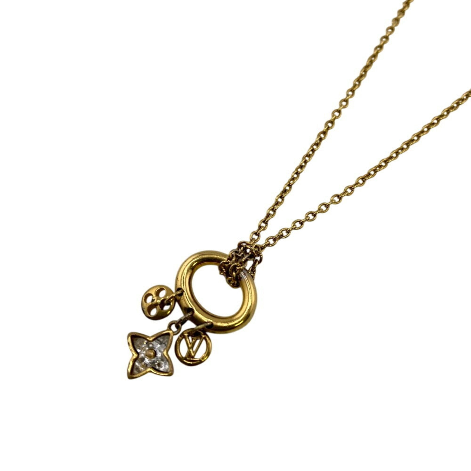 Monogram Necklace Metal Gold