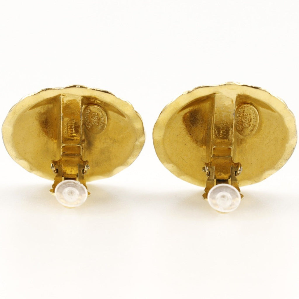 CC Logo Clip-On Earrings Metal