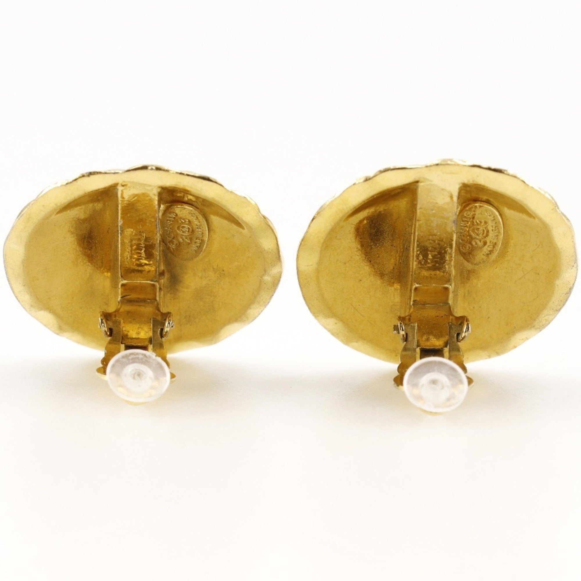 CC Logo Clip-On Earrings Metal