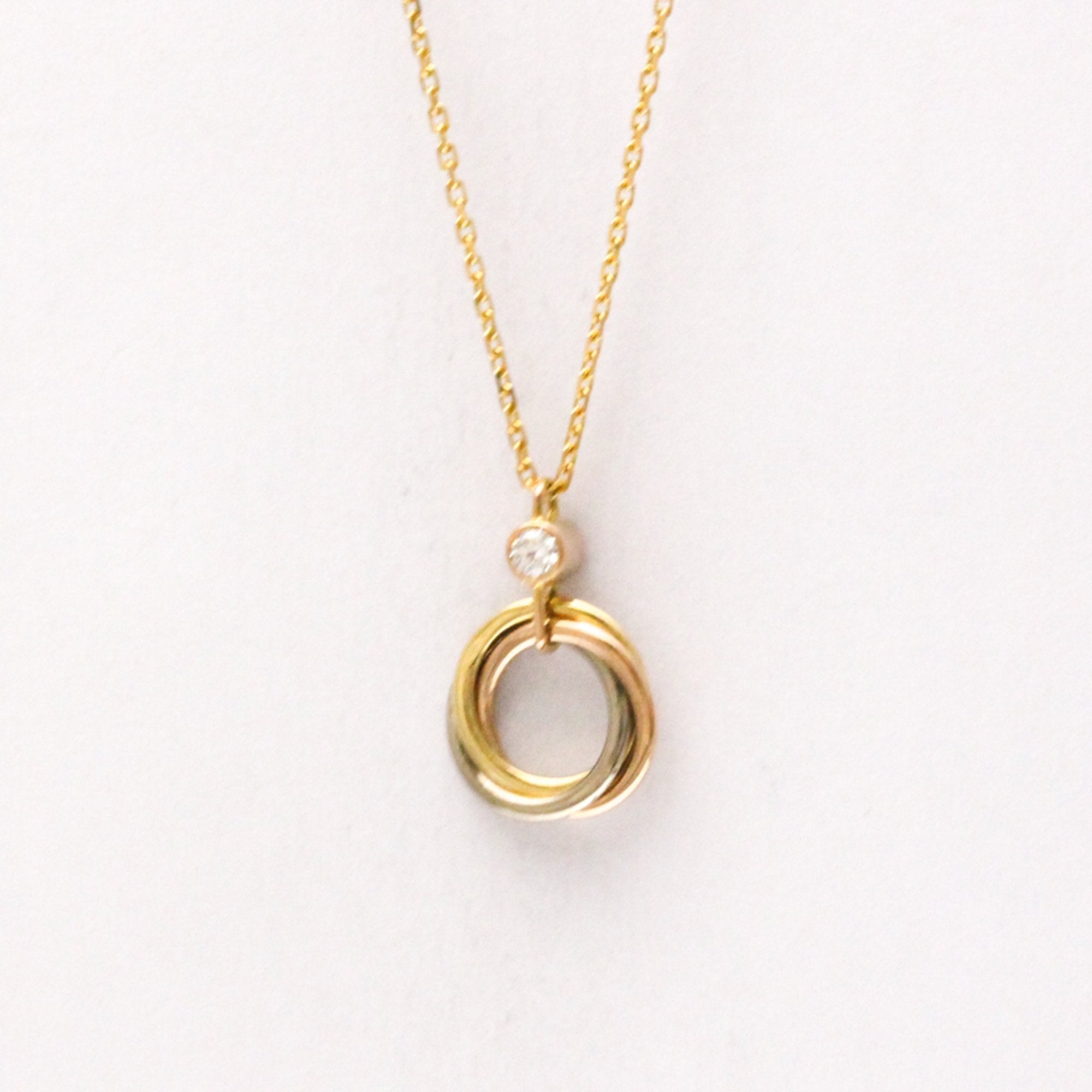 Trinity Pendant Necklace 18K Tricolor Gold