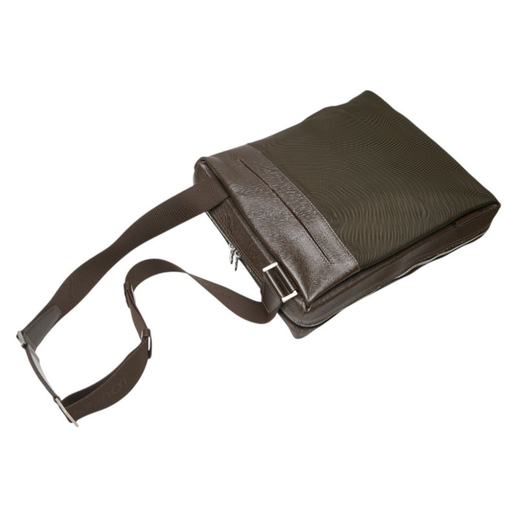 Sayan Messenger Bag Taiga Leather and Canvas