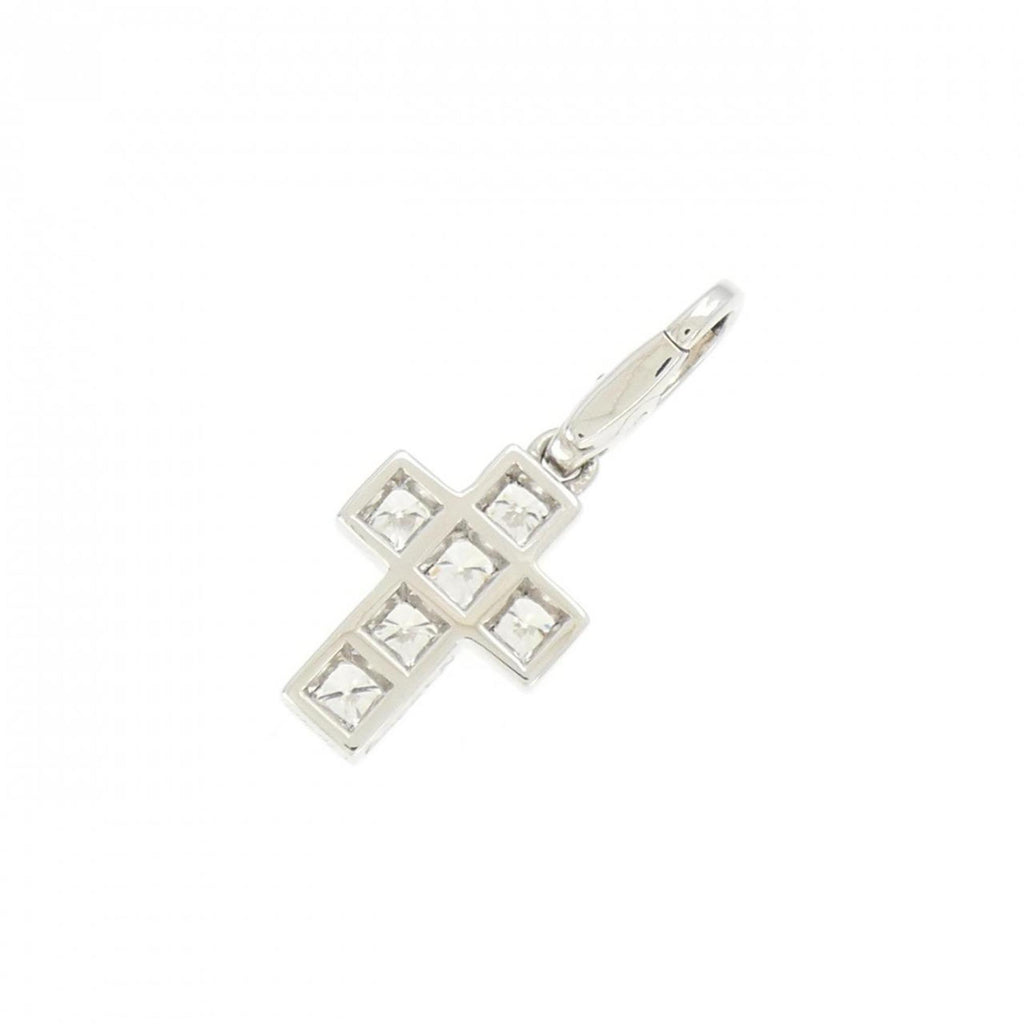 Cross Necklace 18K White Gold Medium