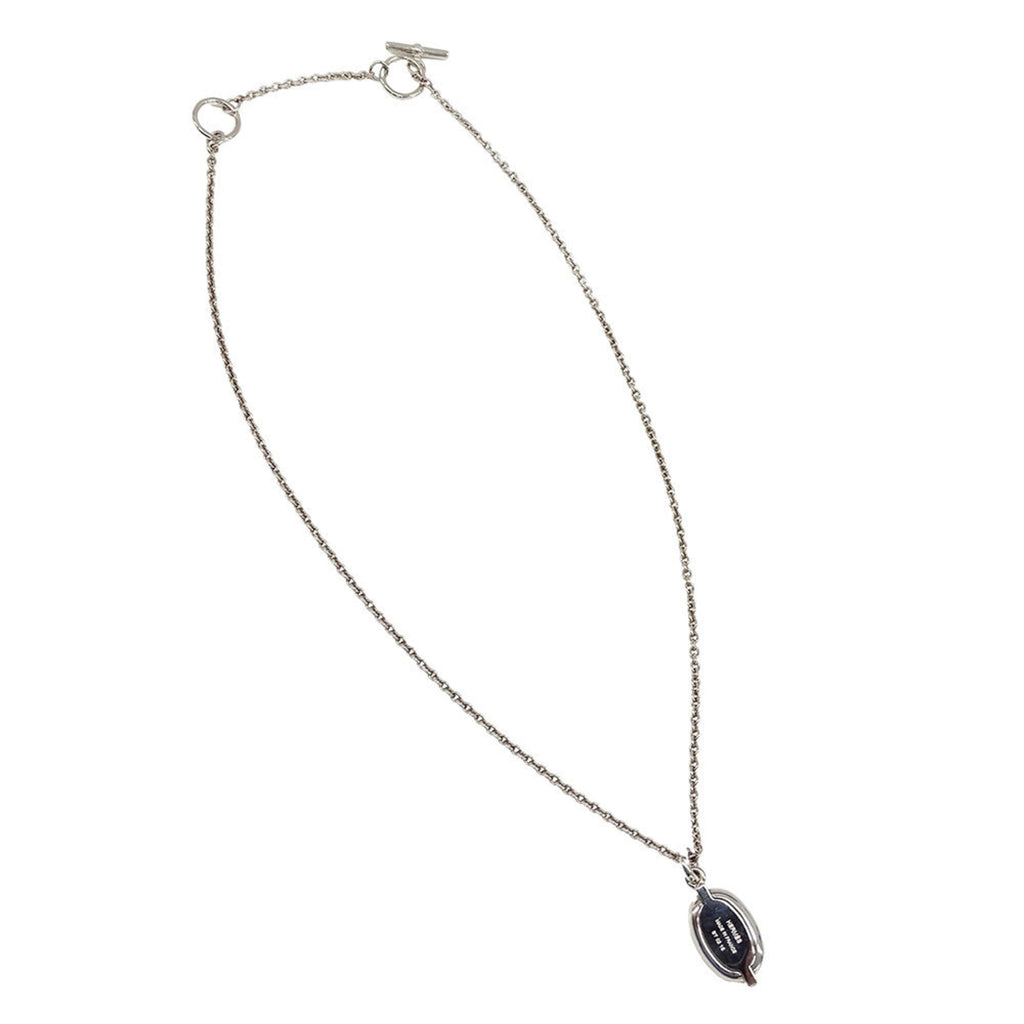 Mini Maillon Pendant Necklace Metal Black and Silver