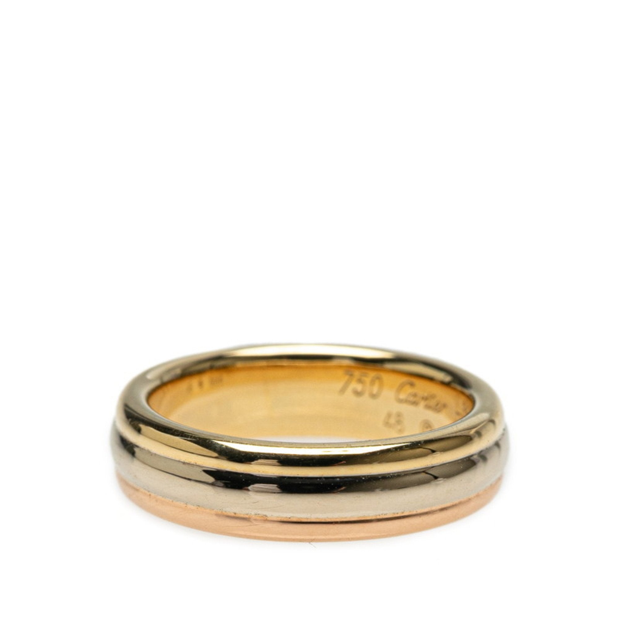 Vendome Louis Cartier Band Ring 18K Tricolor Gold