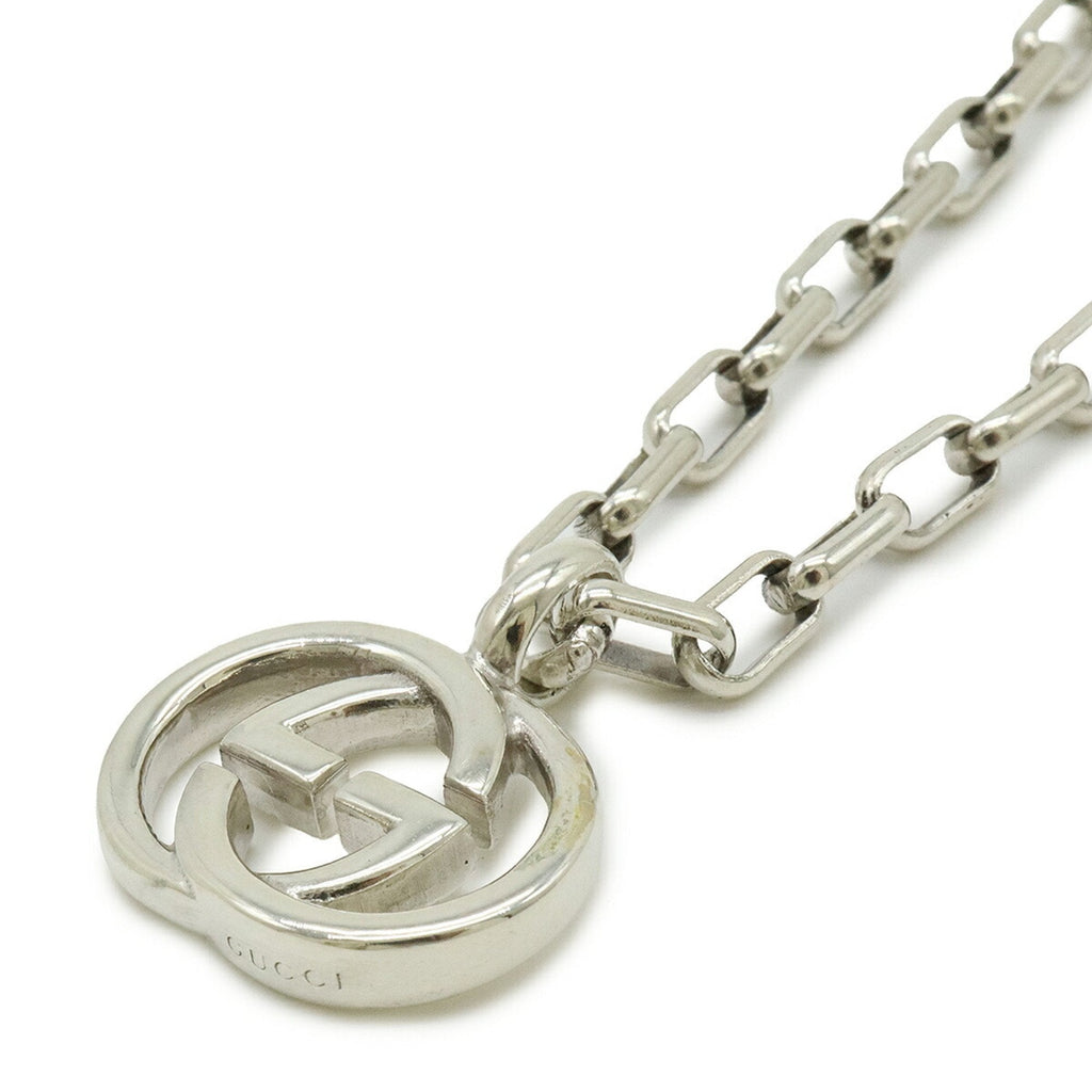 Interlocking G Pendant Necklace Sterling Silver