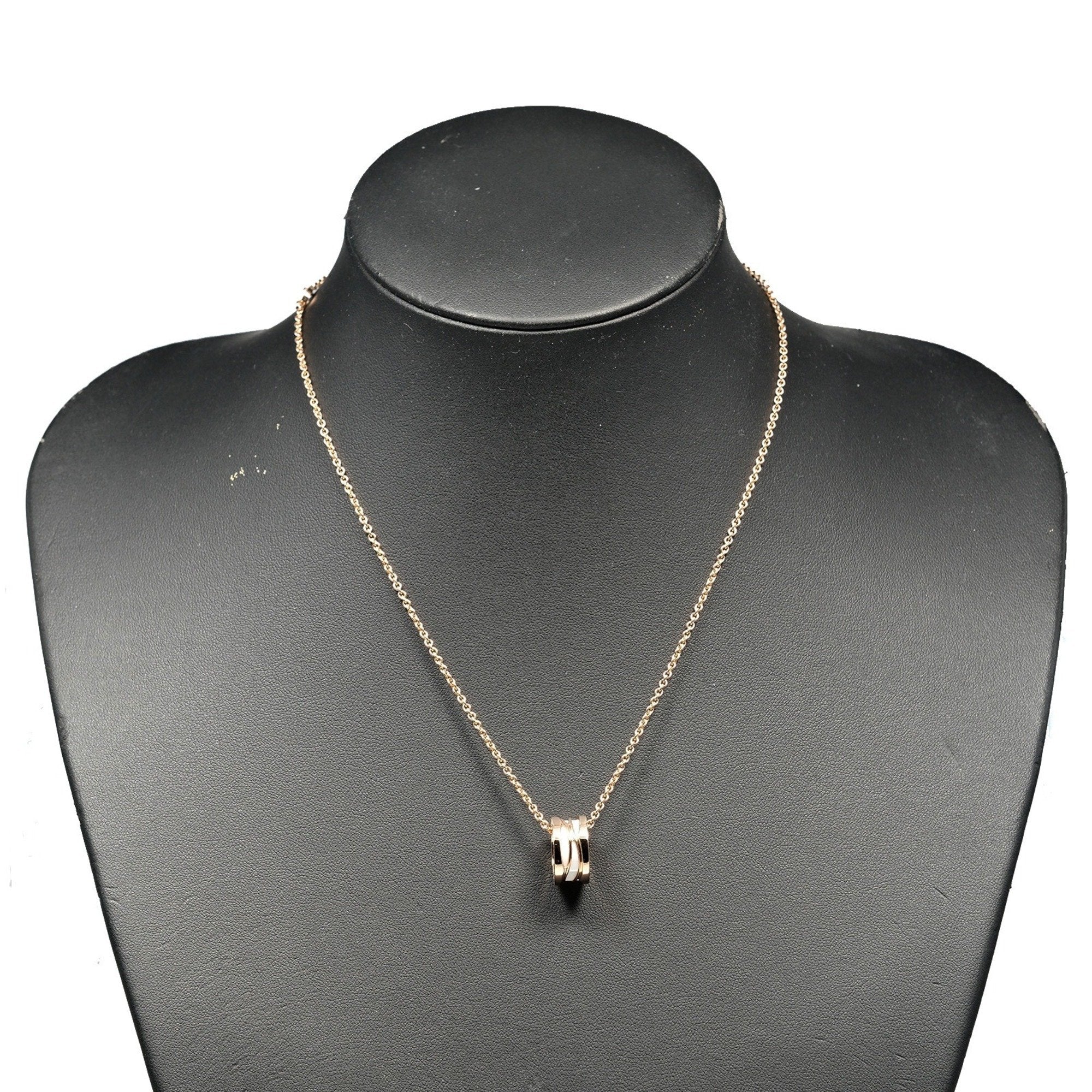 B.Zero1 Pendant Necklace Ceramic and 18K Rose Gold