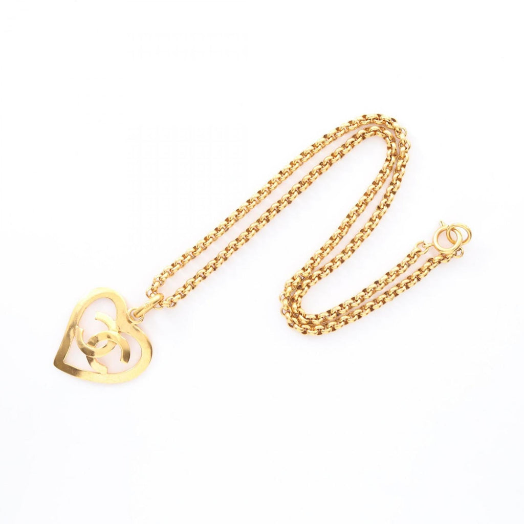 CC Logo Pendant Necklace Metal