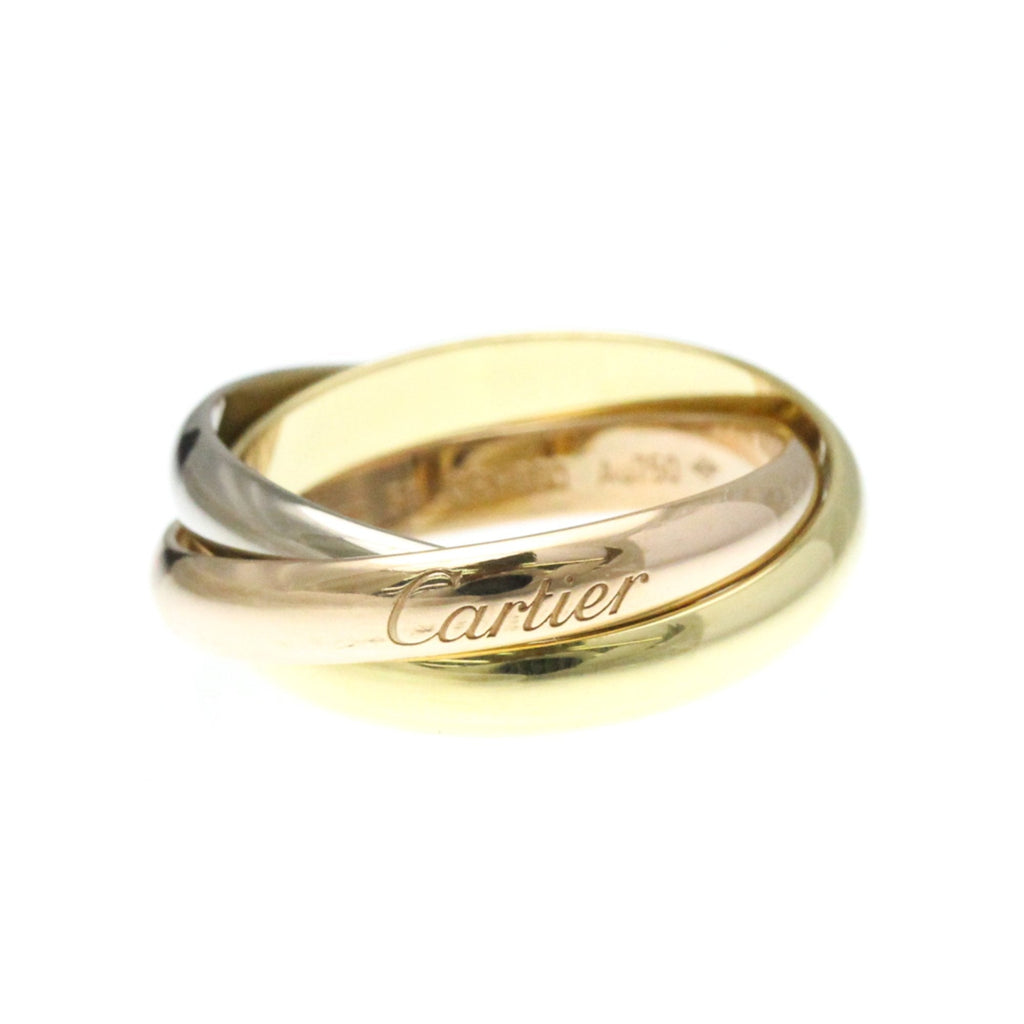 Vendome Louis Cartier Band Ring 18K Tricolor Gold