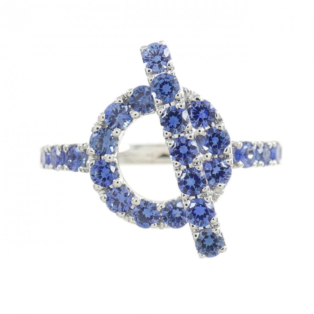 Ring 18K White Gold with Sapphire