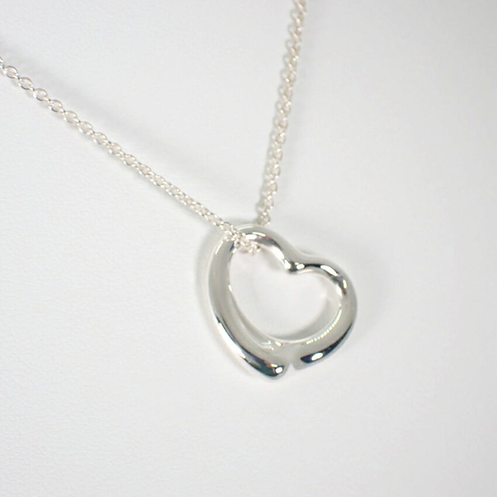 Heart Pendant Necklace Sterling Silver