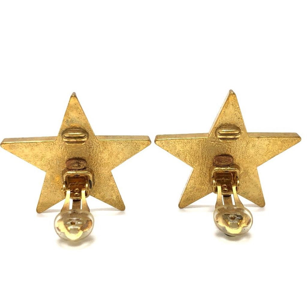 CC Logo Star Clip-On Earrings Metal