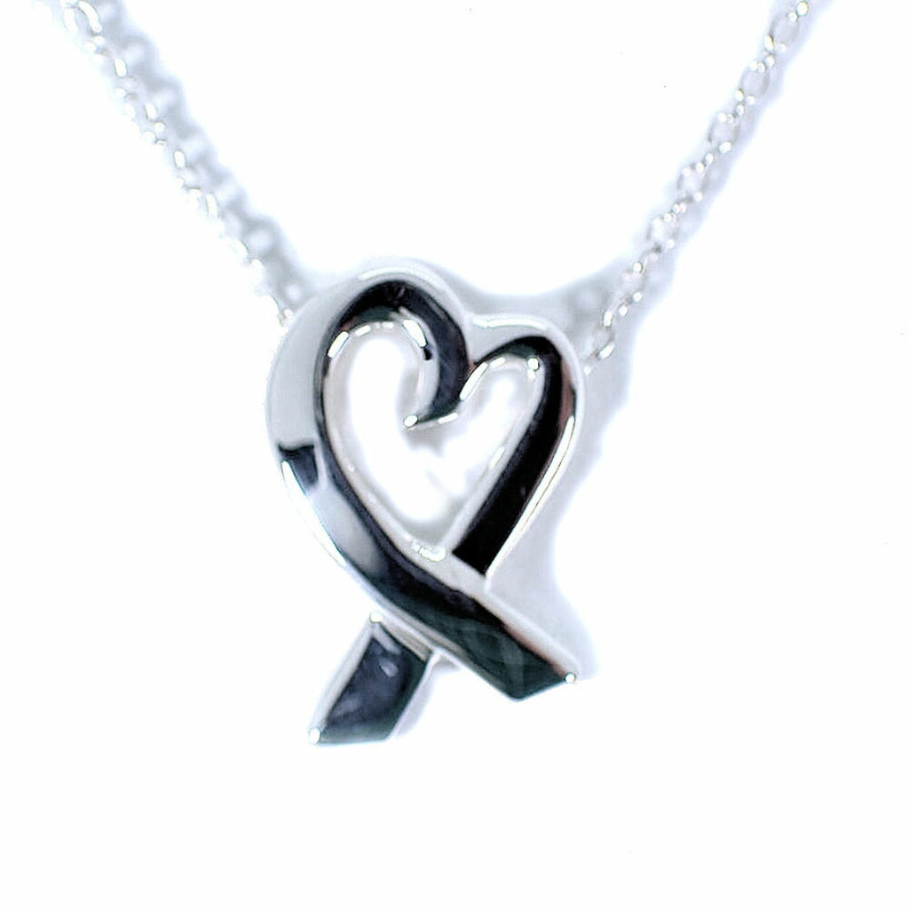 Loving Heart Pendant Necklace Sterling Silver