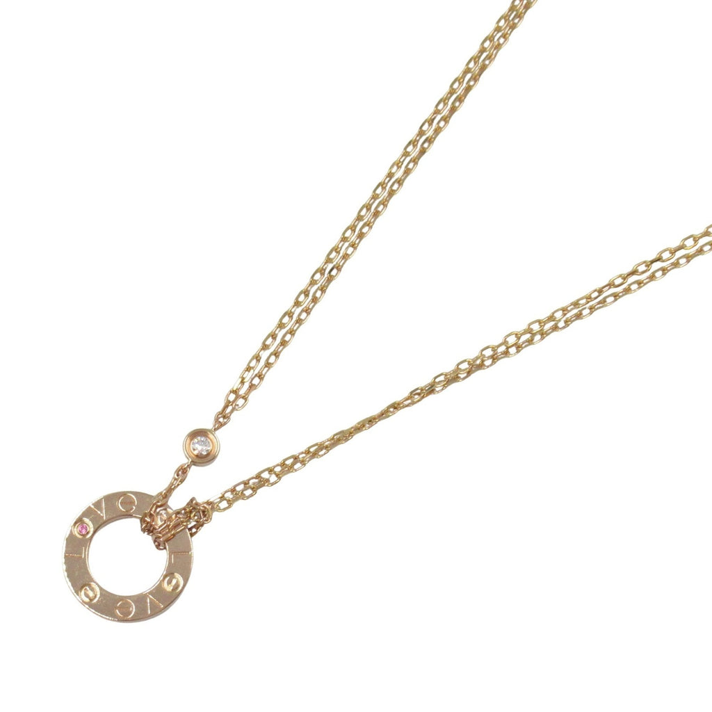 Pendant Necklace 18K Rose Gold with Diamond and Sapphire