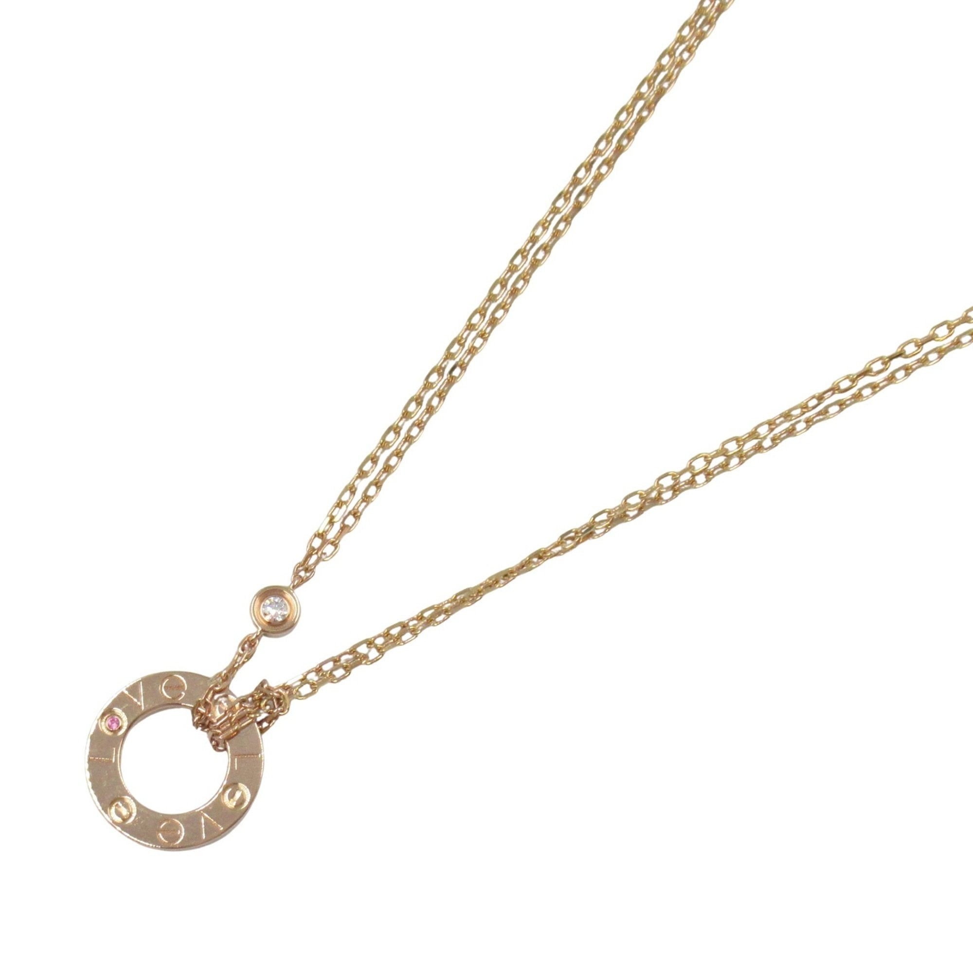 Pendant Necklace 18K Rose Gold with Diamond and Sapphire