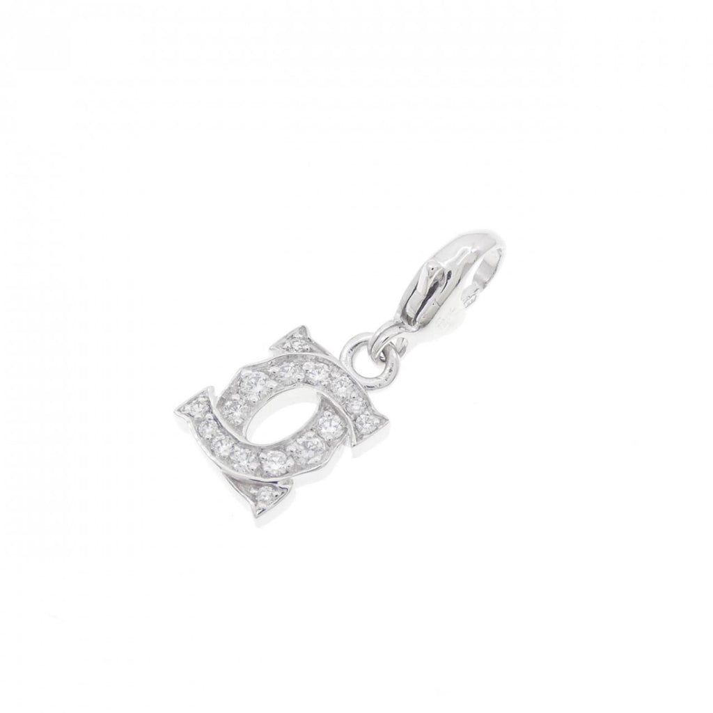 2C Baby Charm Necklace 18K White Gold with Diamond