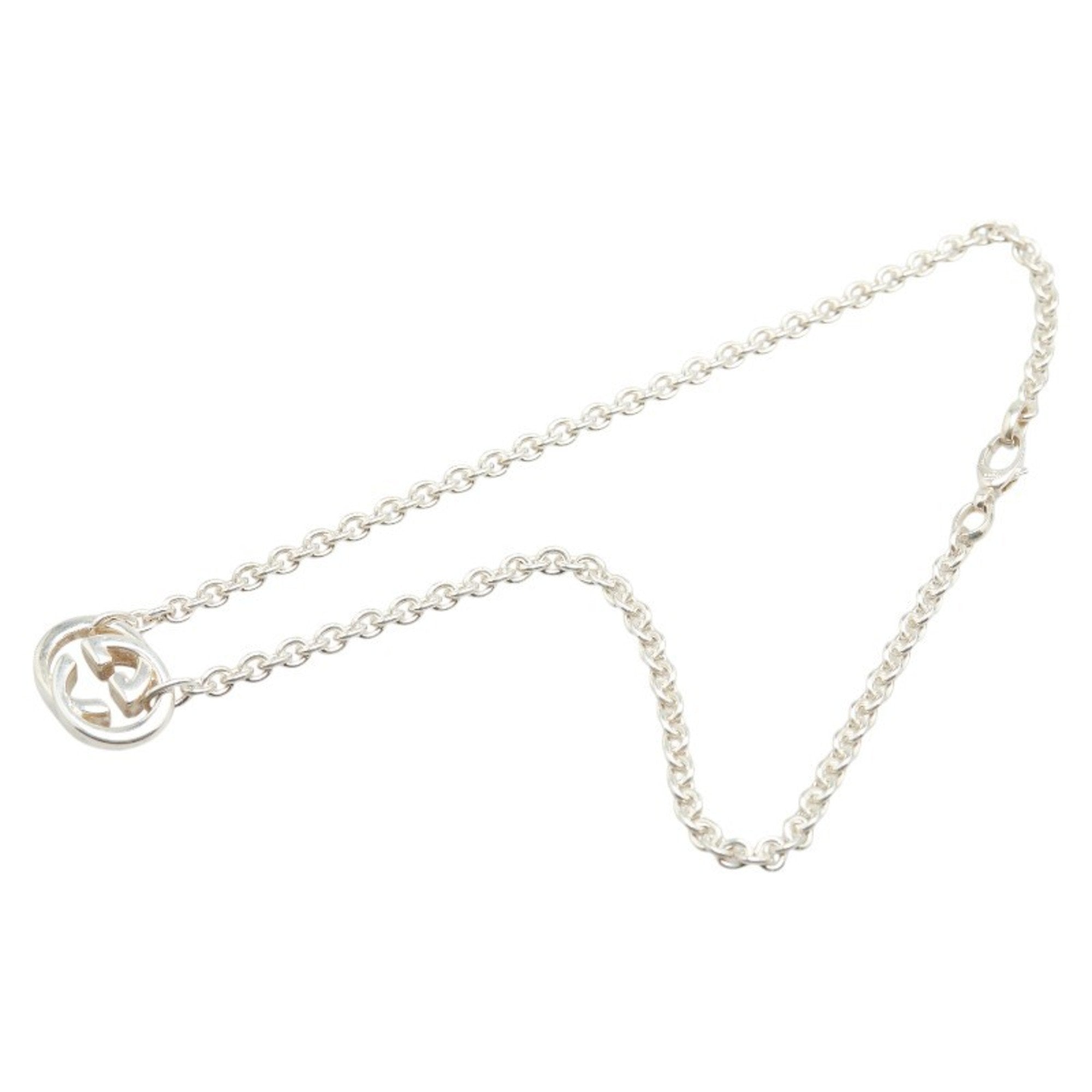 Interlocking G Pendant Necklace Sterling Silver