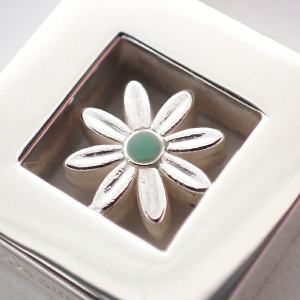 Flower Cadena Charm Pendant Sterling Silver