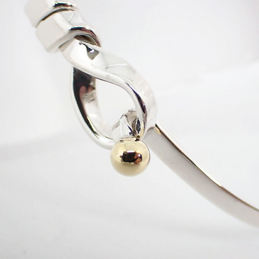 Hook and Eye Bracelet Sterling Silver and 18K Yellow Gold
