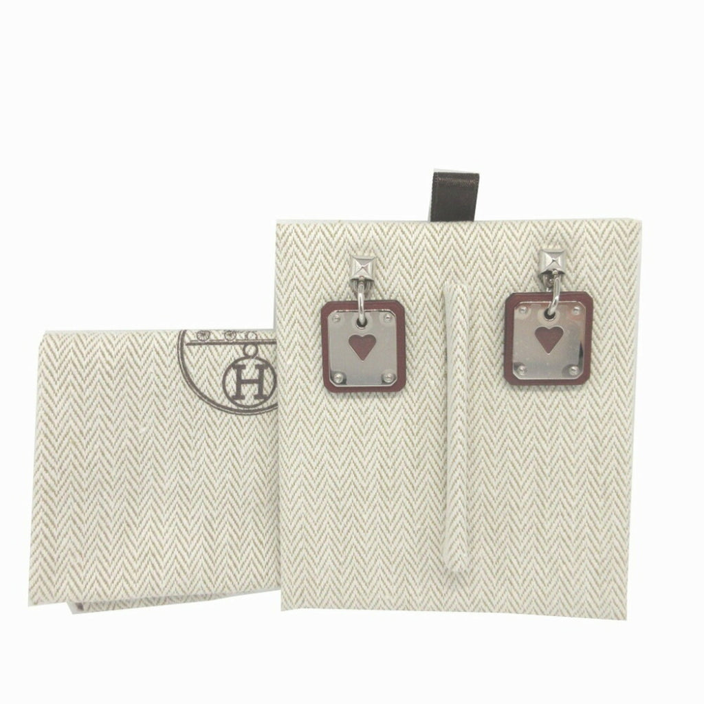 Earrings Leather and Metal
