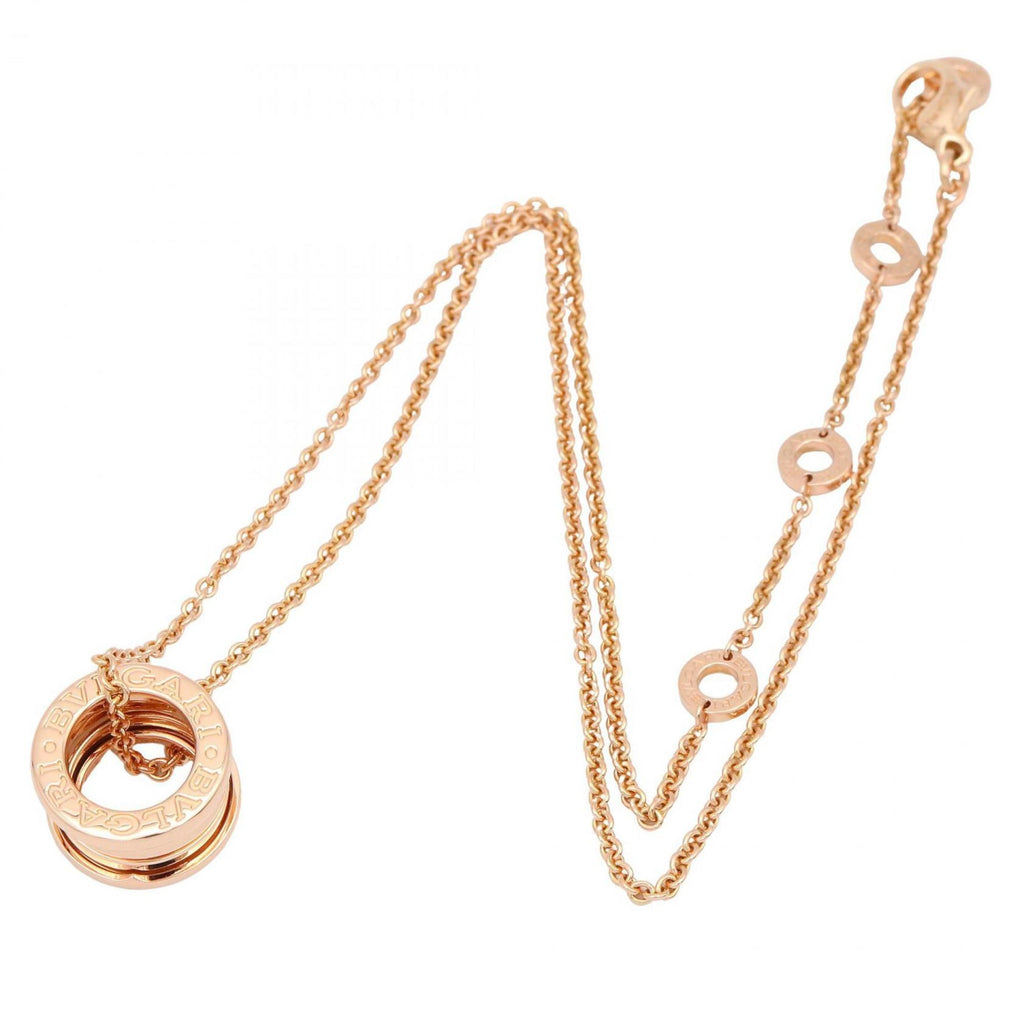 B.Zero1 Pendant Necklace 18K Rose Gold