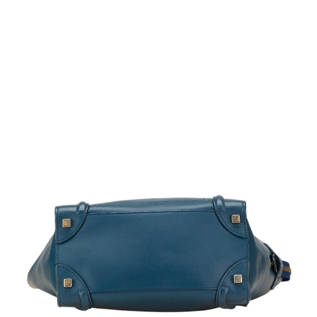 Bicolor Luggage Bag Leather Micro