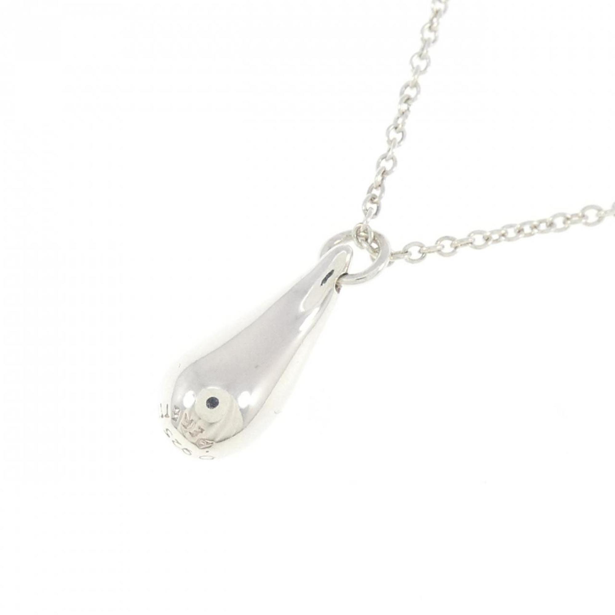 Teardrop Pendant Necklace Sterling Silver