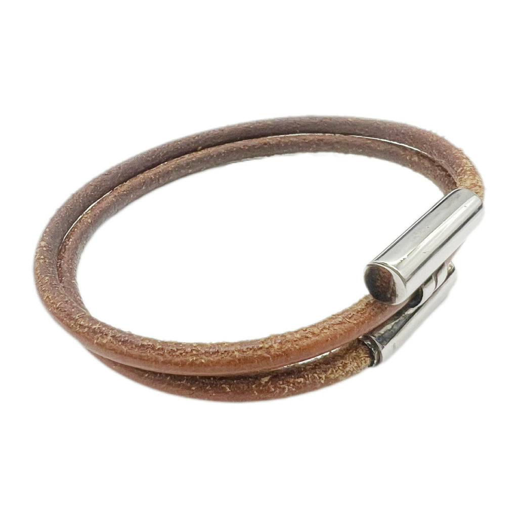 Bracelet Brown Leather and Metal