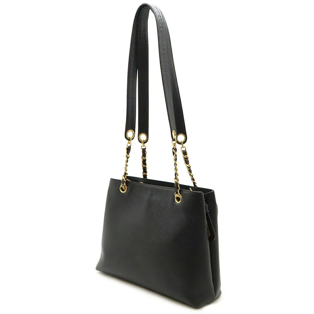 Vintage Front Pocket Tote Caviar Small