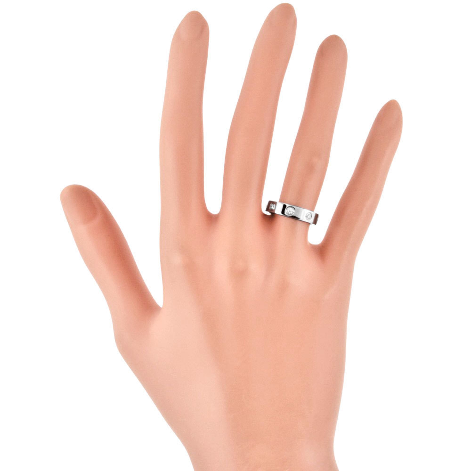 Love Ring 18K White Gold and Diamond Mini