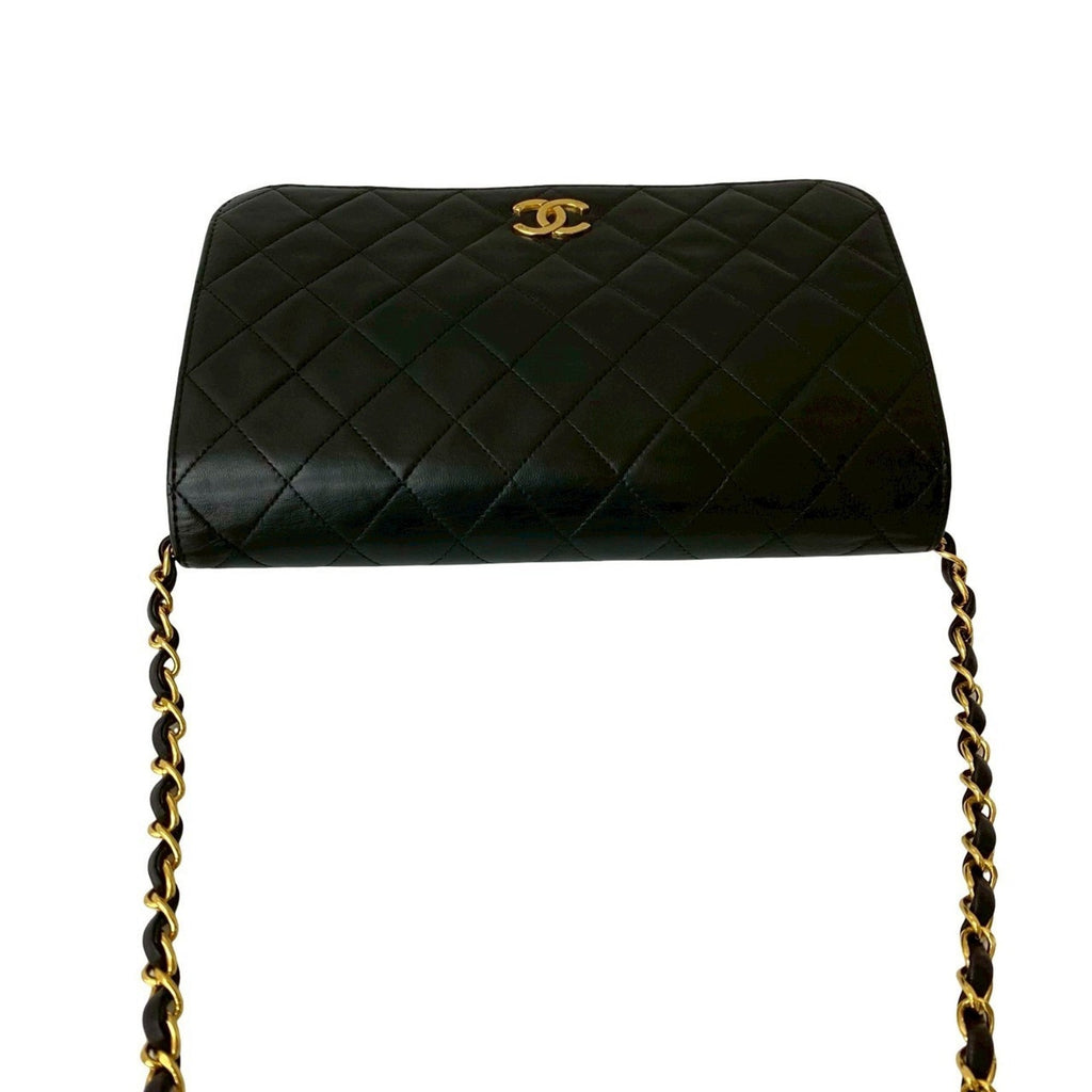 Vintage Full Flap Bag Quilted Lambskin Medium