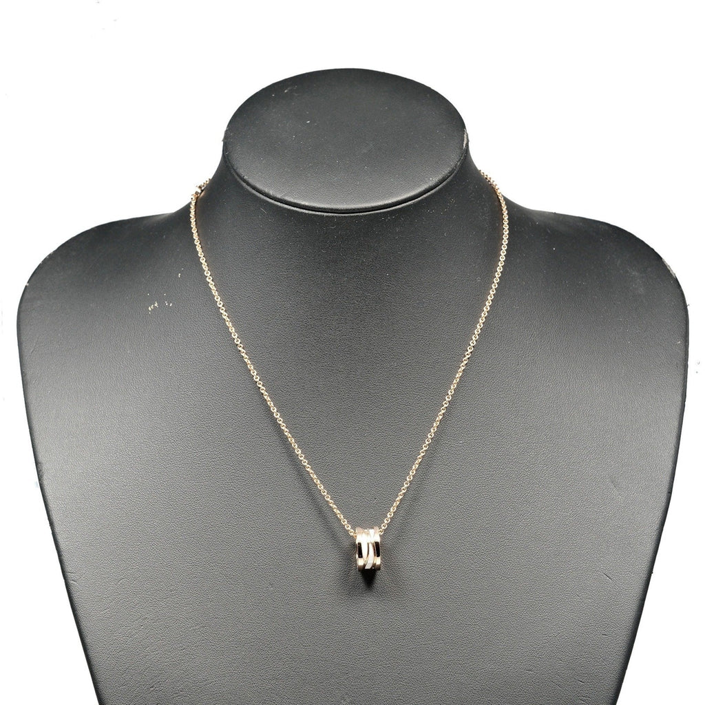 B.Zero1 Pendant Necklace Ceramic and 18K Rose Gold