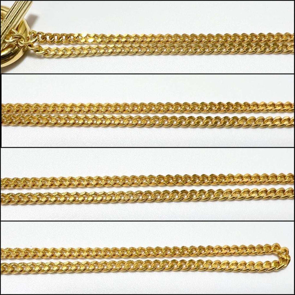Anagram Pendant Necklace Gold and Sterling Silver