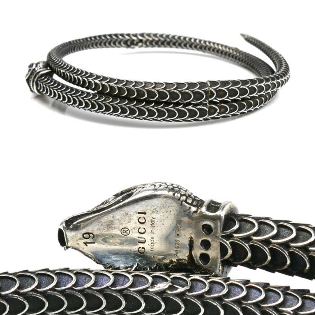 Snake Bangle Sterling Silver Bracelet