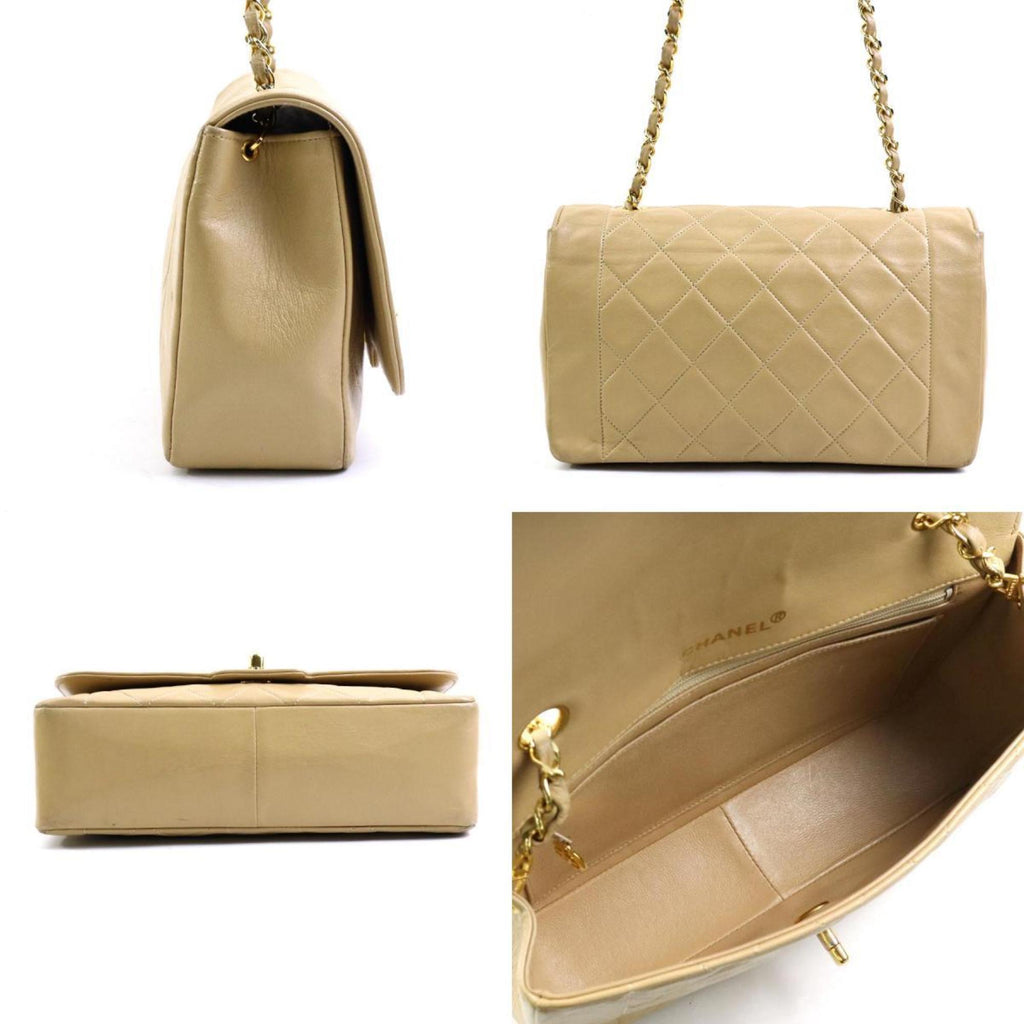 Vintage CC Chain Flap Bag Quilted Lambskin Small