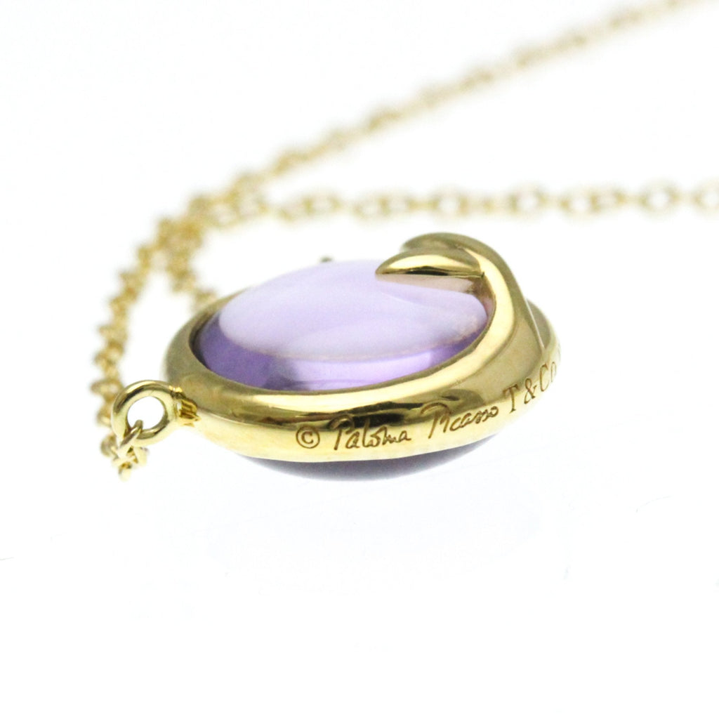 Pendant Necklace 18K Yellow Gold With Amethyst