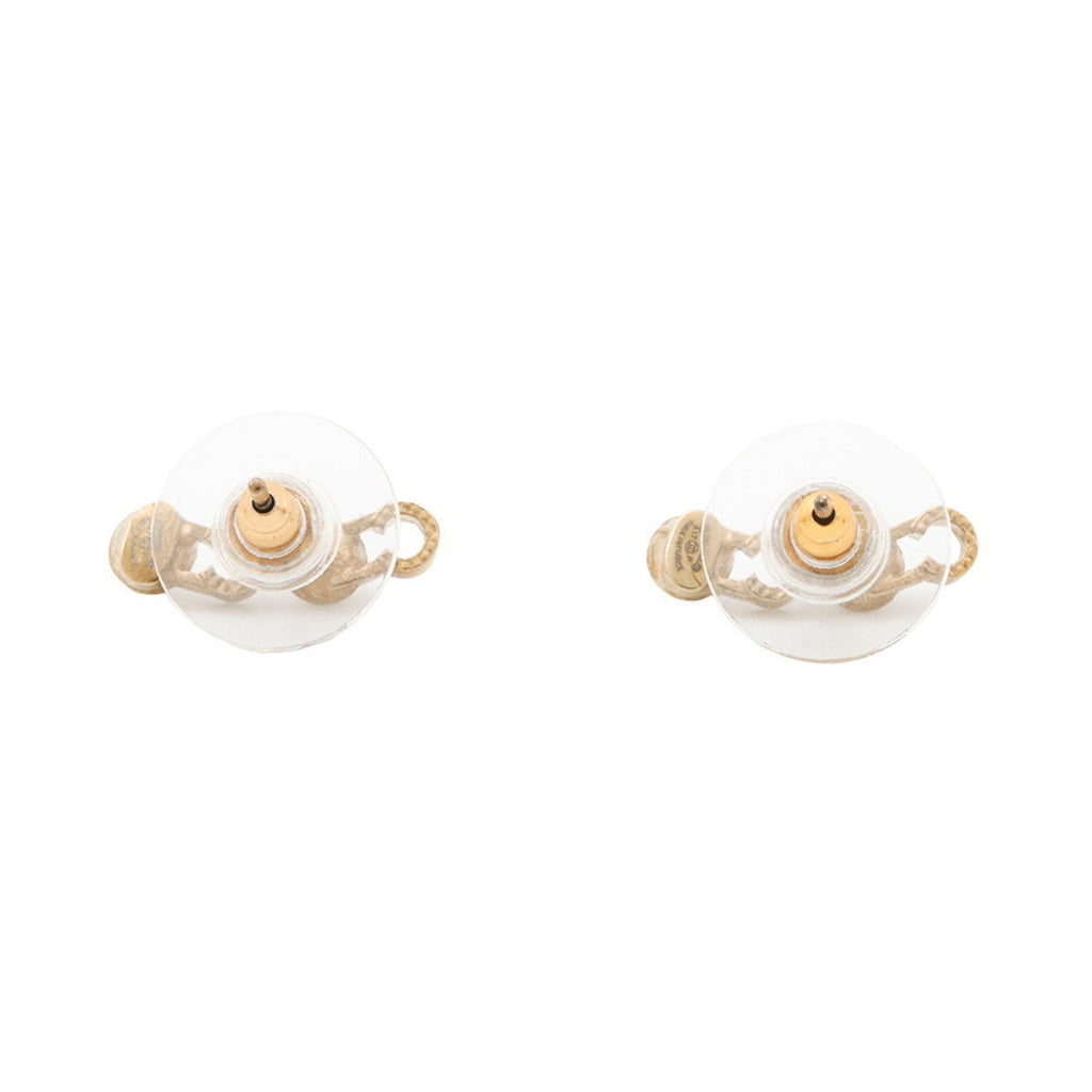 Earrings Pearl Gold-Tone Metal