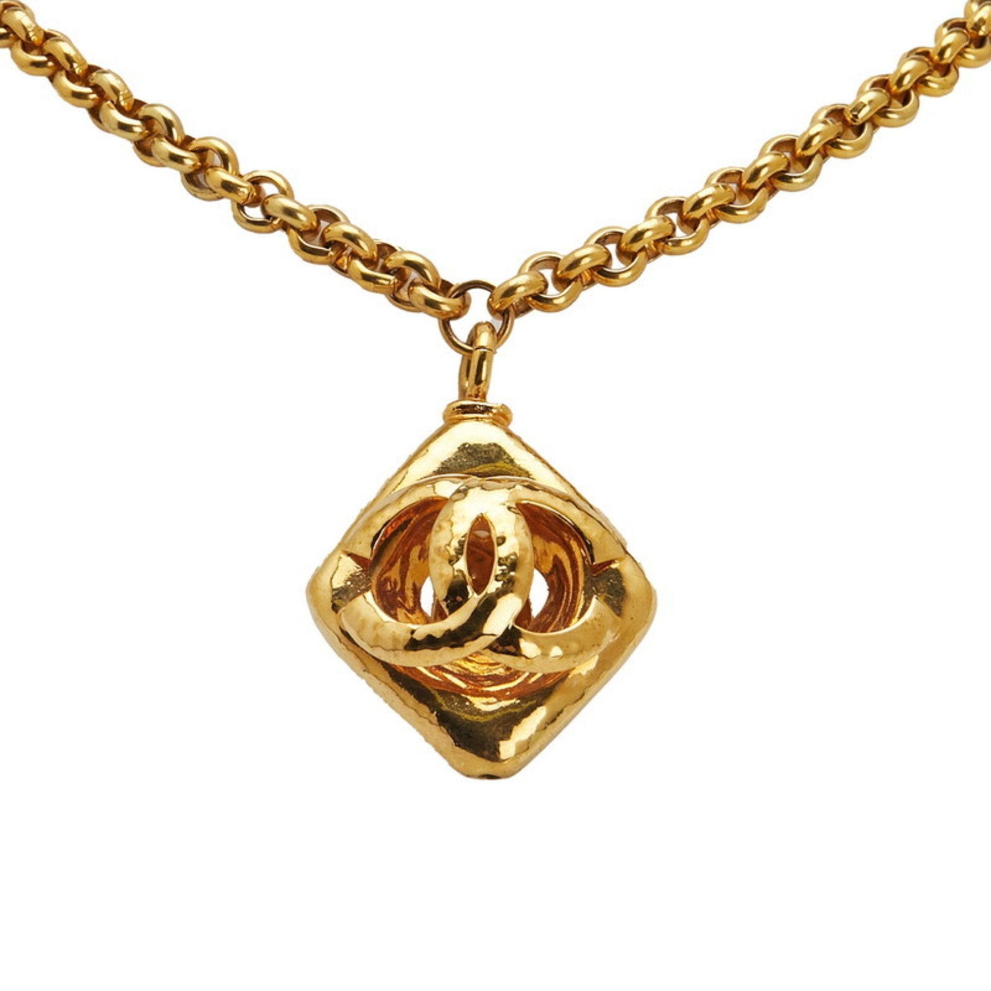 CC Logo Pendant Necklace Metal