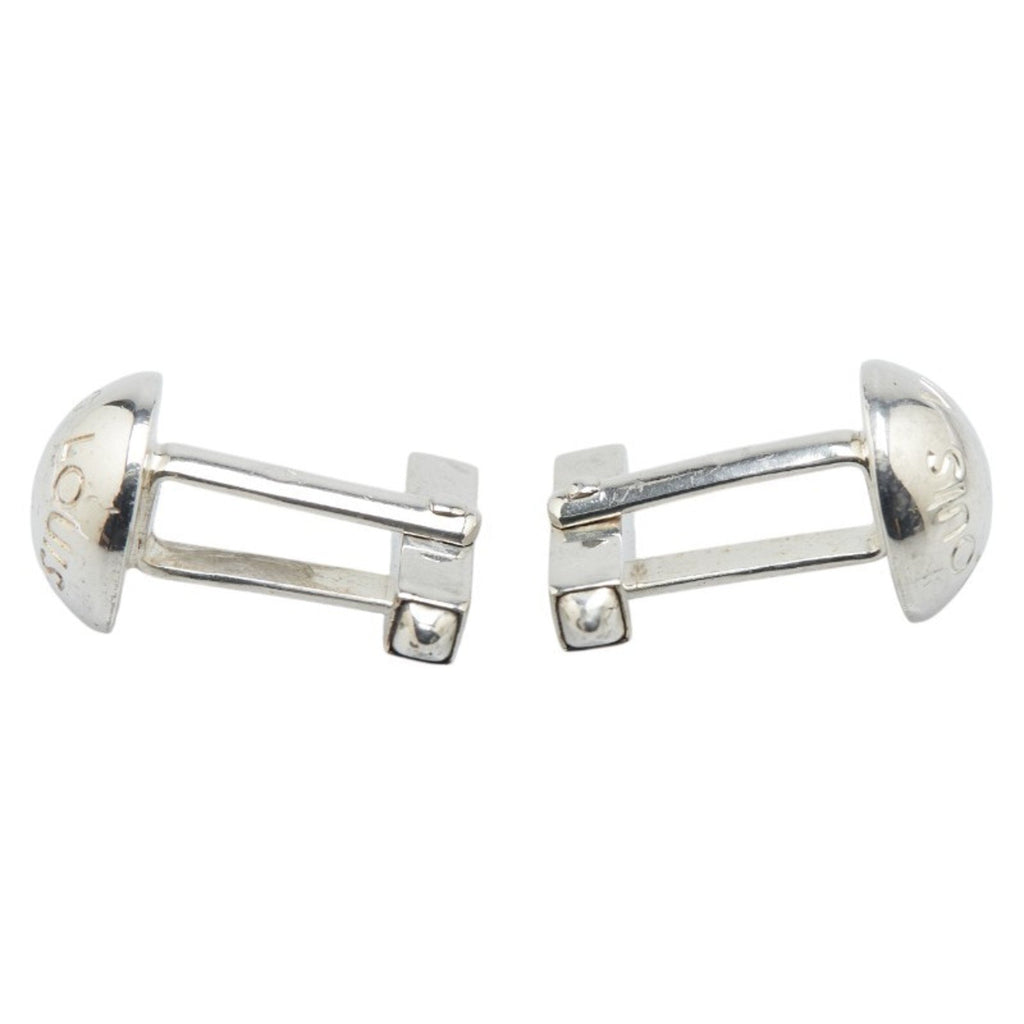 Taiga Cufflinks Leather and Metal Silver Bracelet