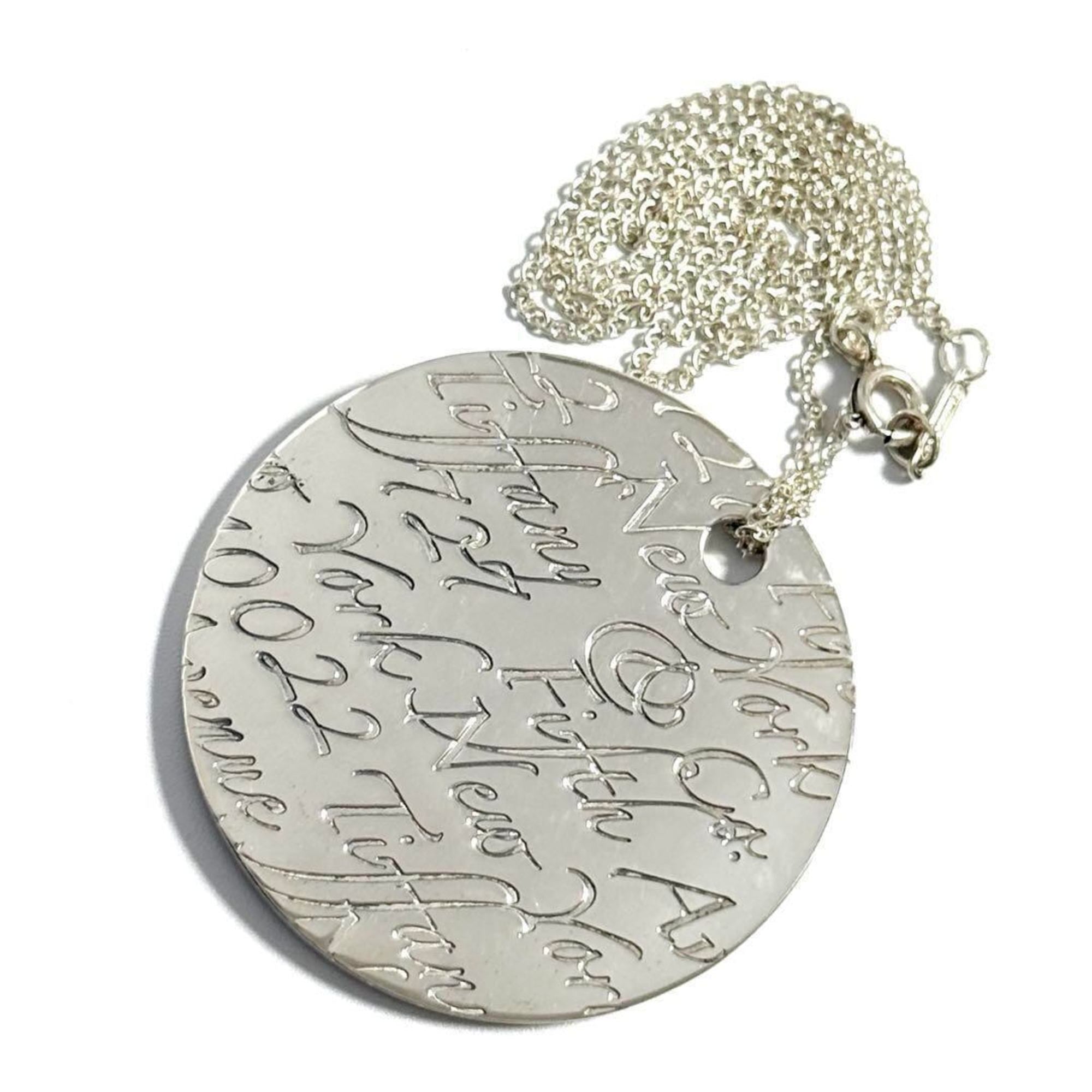 Notes Pendant Necklace Sterling Silver